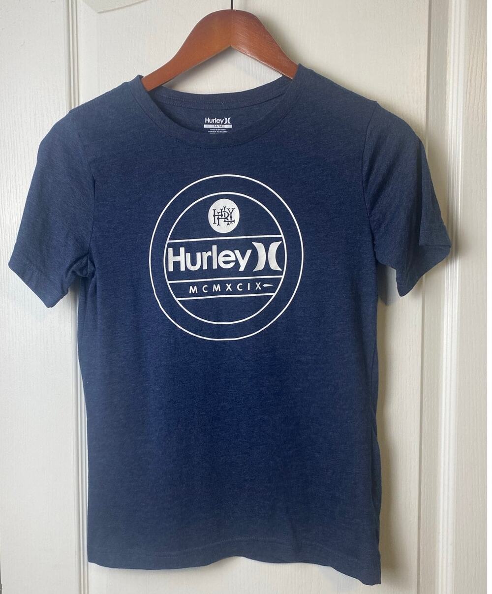 Hurley Boys Blue Short Sleeve Logo T-shirt Size 14/16
